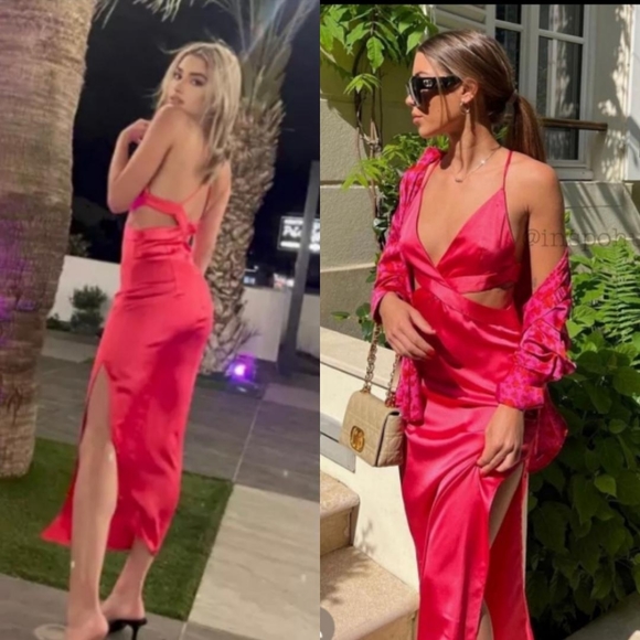 Zara Satin effect Cut out dress - Picture 16 of 16